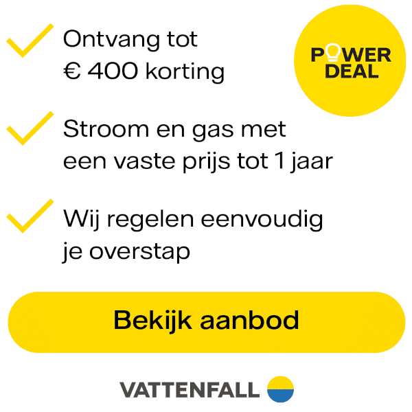 1 jaar Vattenfall met korting