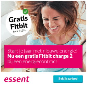Gratis Fitbit Charge 2 bij 1-jarig energiecontract van Essent