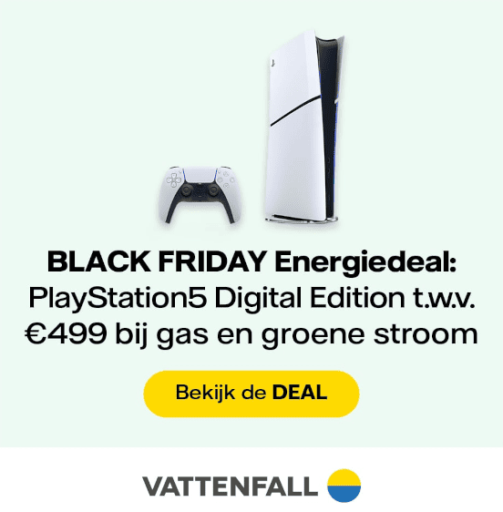 Gratis Playstation 5 bij Vattenfall