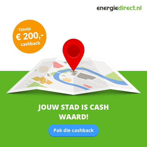 Tot €200,- cashback bij EnergieDirect